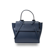 Borsa da donna in vera pelle blu scuro Erika
