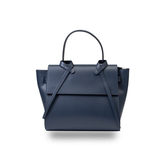 Borsa da donna in vera pelle blu scuro Erika