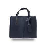 Borsa da donna in vera pelle blu scuro Mara