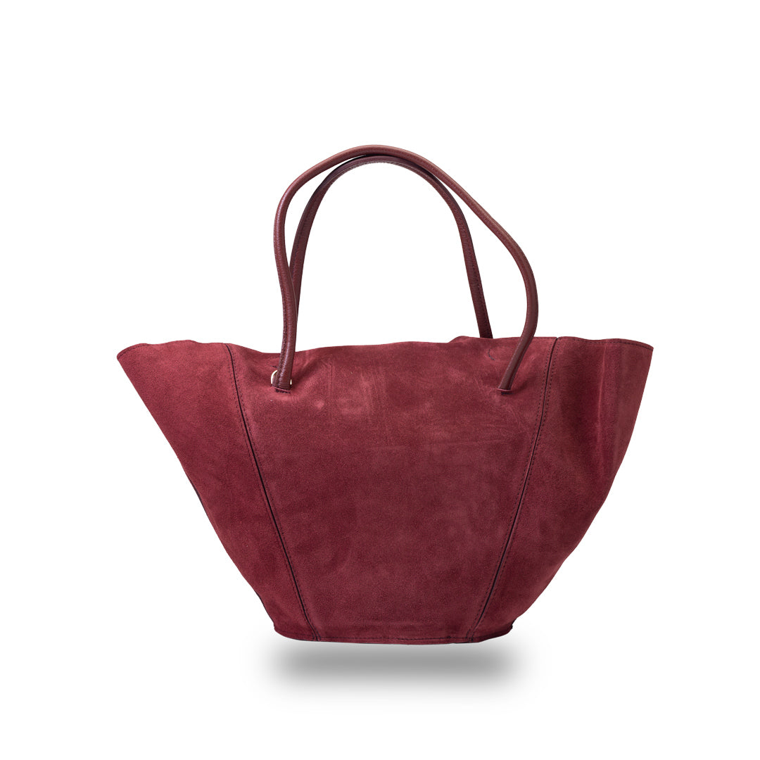 Borsa da donna in vera pelle bordeaux Diana