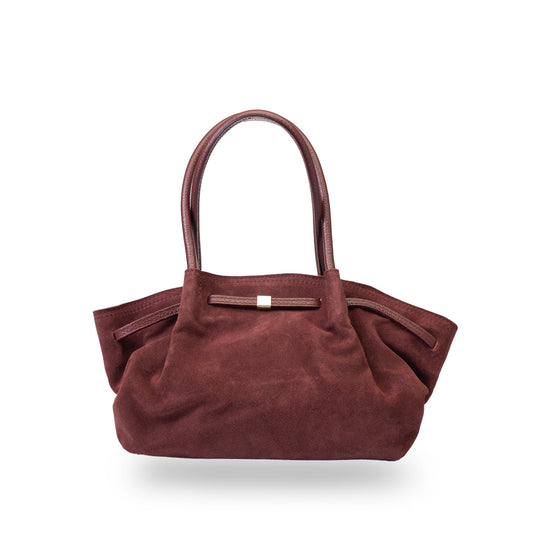 Borsa da donna in pelle naturale bordeaux Elena