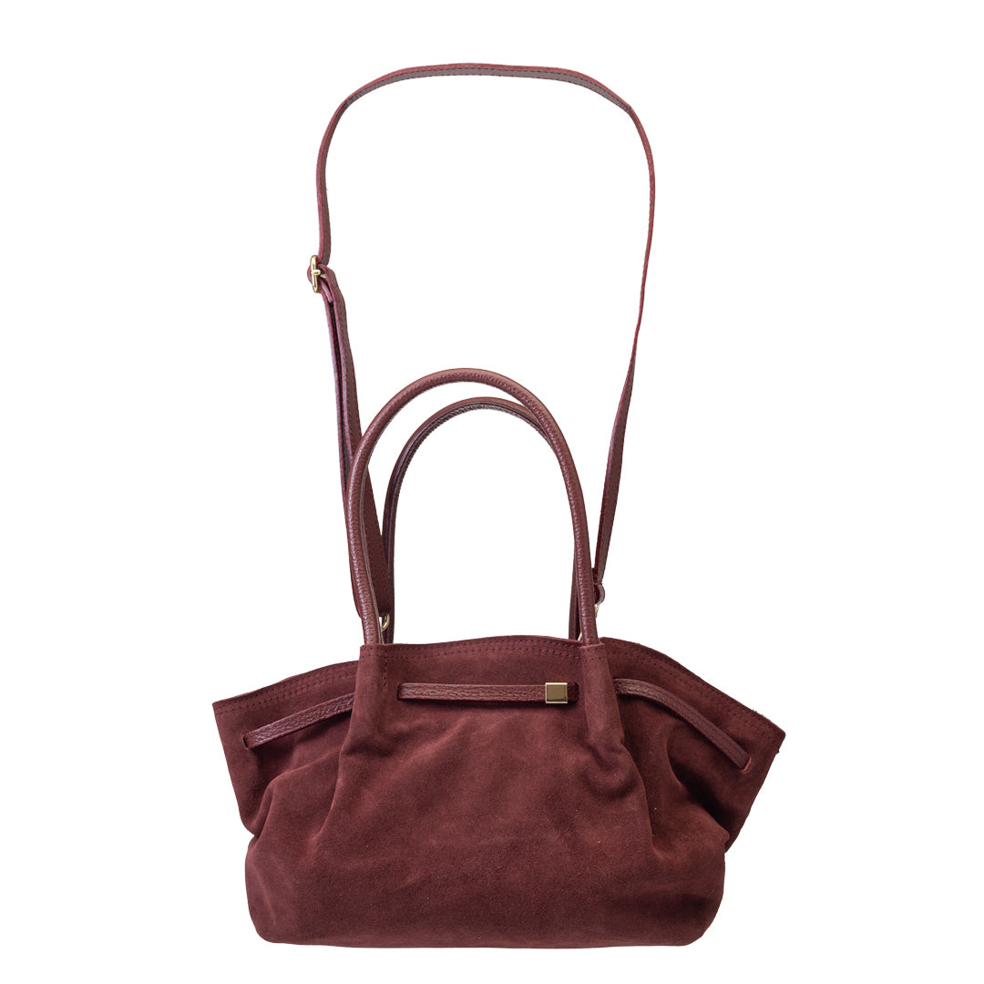 Damenhandtasche aus echtem Leder in Bordeaux Elena