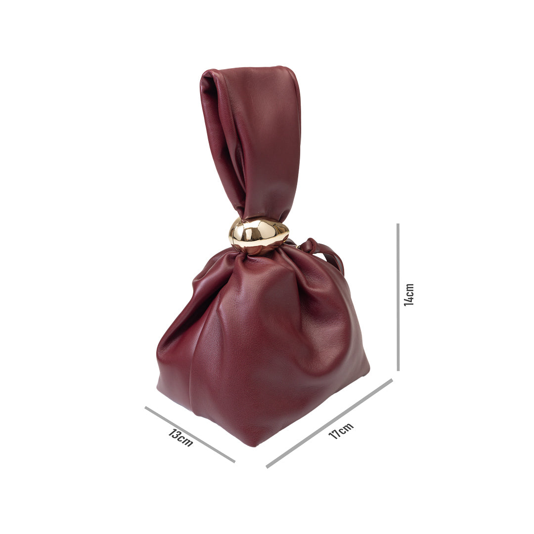 Borsa da donna in vera pelle bordeaux Eliza