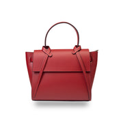 Sac à main pour femme en cuir véritable bordeaux Erika