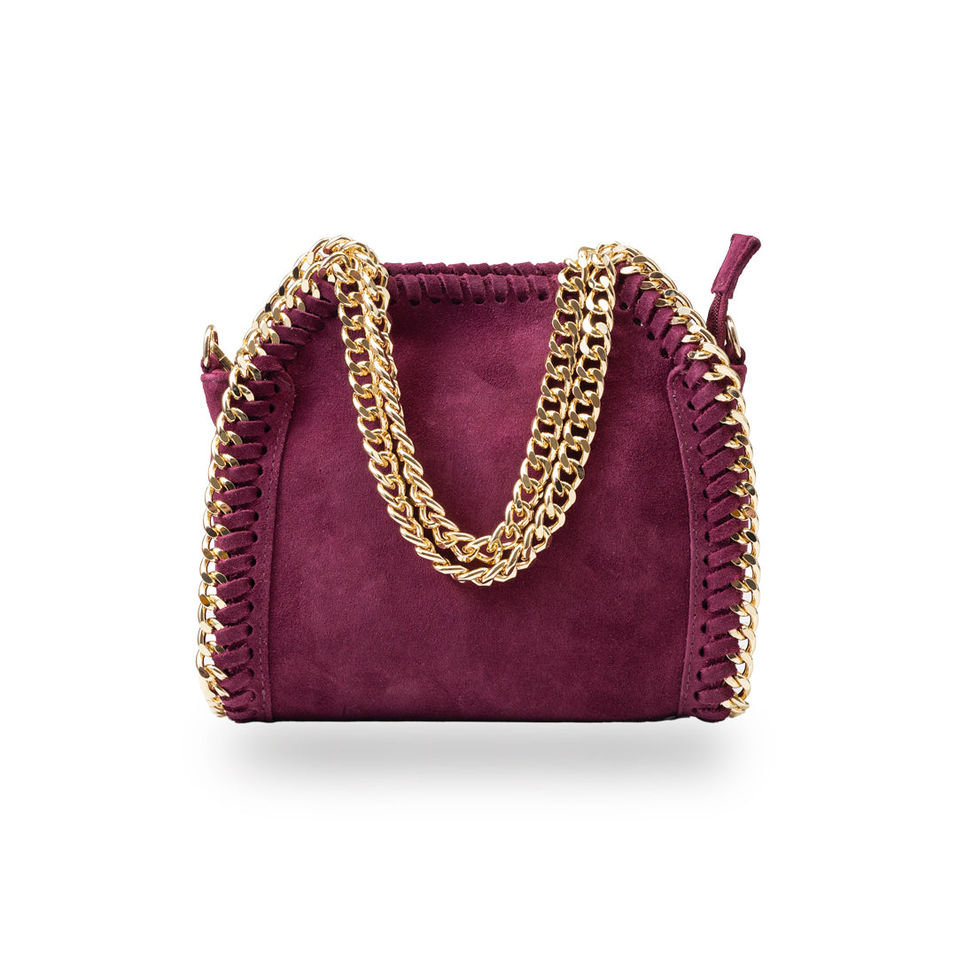 Borsa da donna in vera pelle bordeaux Ilona