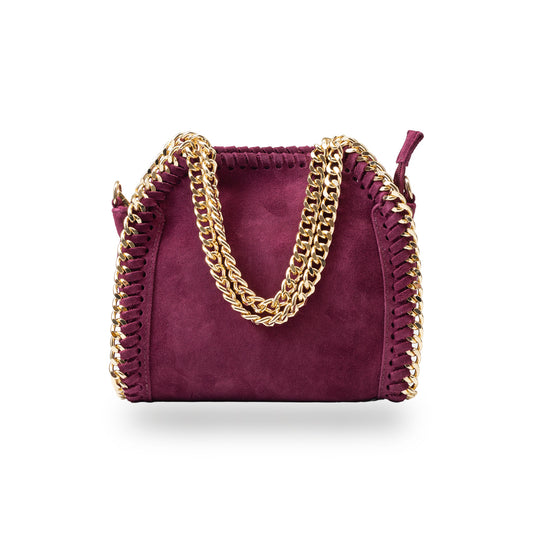 Borsa da donna in vera pelle bordeaux Ilona