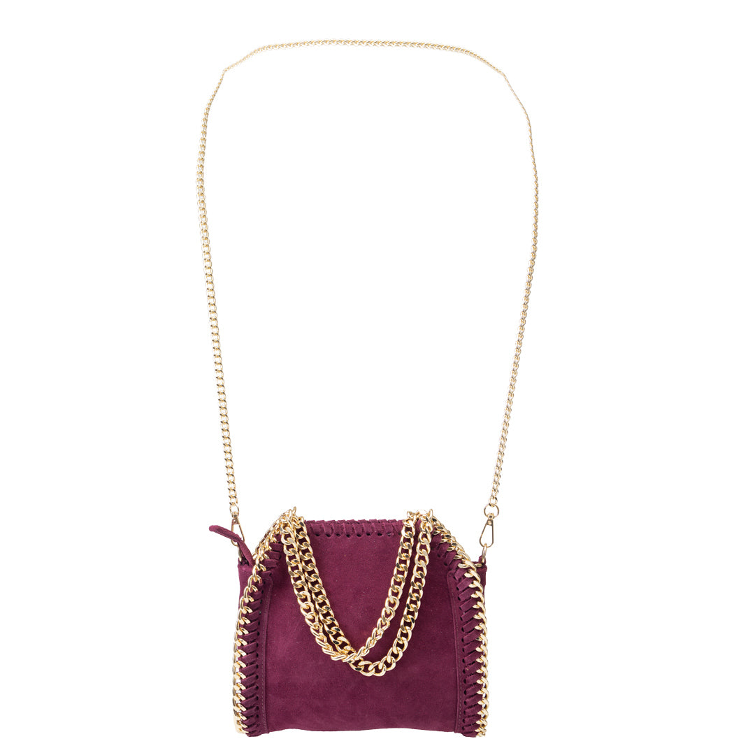 Borsa da donna in vera pelle bordeaux Ilona