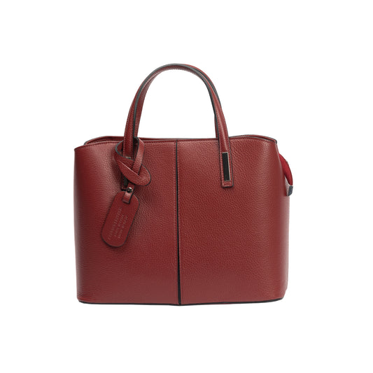 Borsa da donna in vera pelle bordeaux Mara