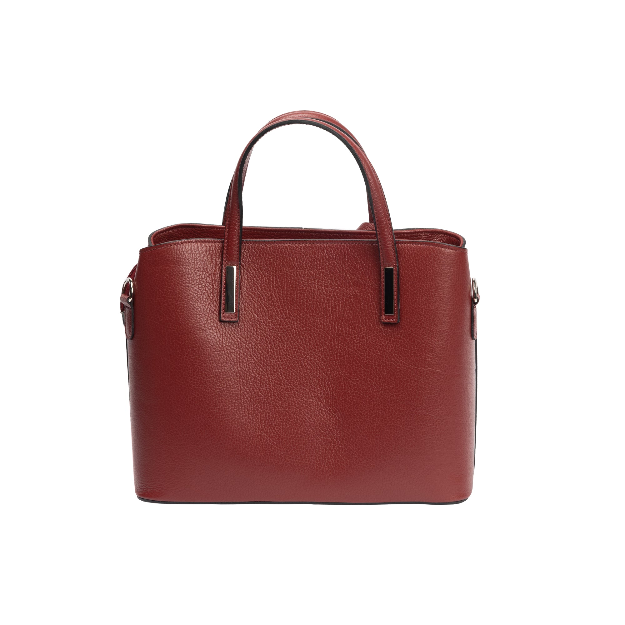 Borsa da donna in vera pelle bordeaux Mara