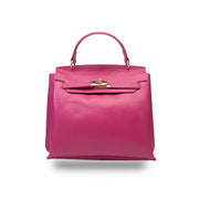 Borsa da donna in vera pelle fucsia Raluca