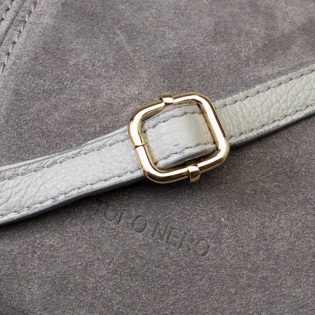 Damenhandtasche aus grauem Wildleder Bianca