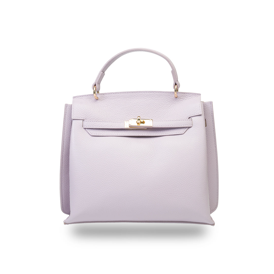 Borsa da donna in pelle naturale lilla Raluca