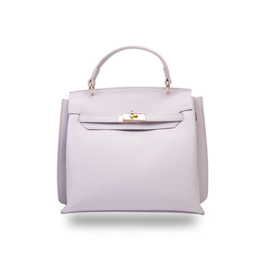 Borsa da donna in pelle naturale lilla Raluca