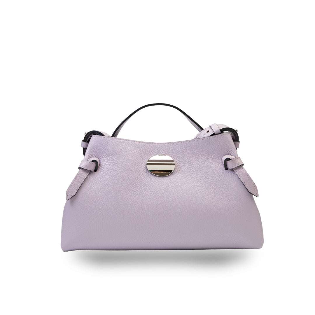 Borsa da donna in vera pelle lilla Tania