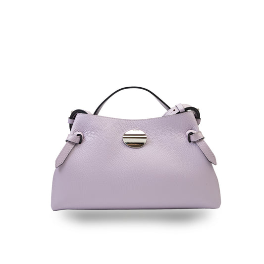 Borsa da donna in vera pelle lilla Tania