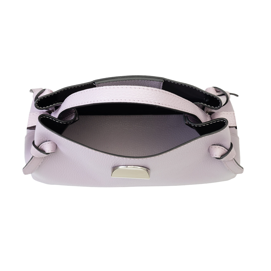 Borsa da donna in vera pelle lilla Tania