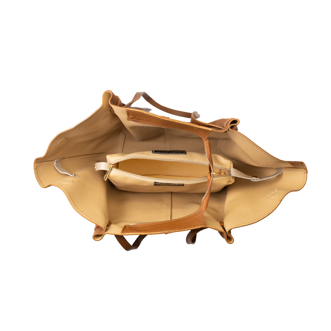 Borsa da donna in vera pelle marrone Alice