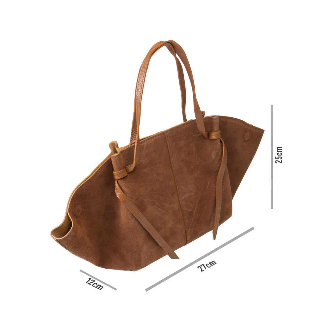 Borsa da donna in vera pelle marrone Alice