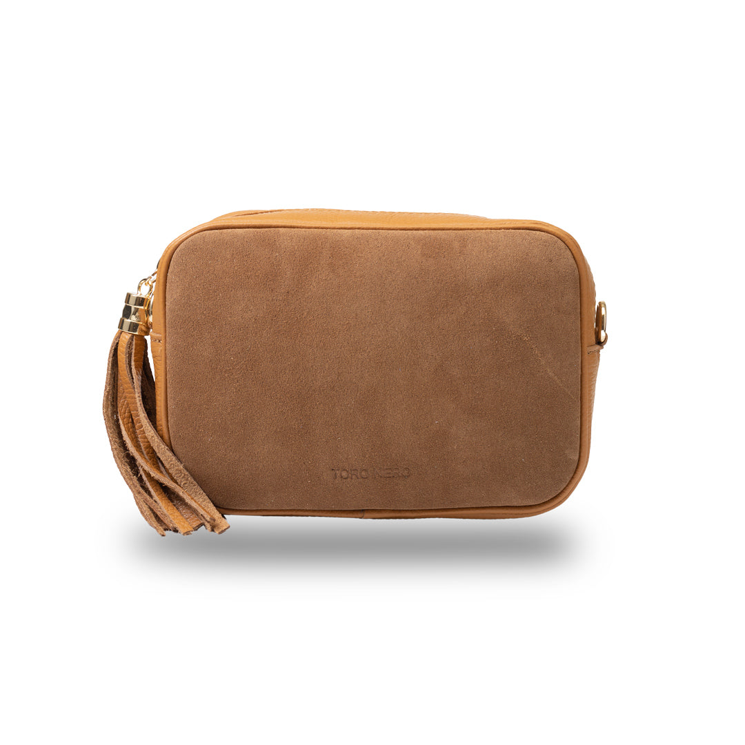 Borsa da donna in vera pelle marrone Ancuta