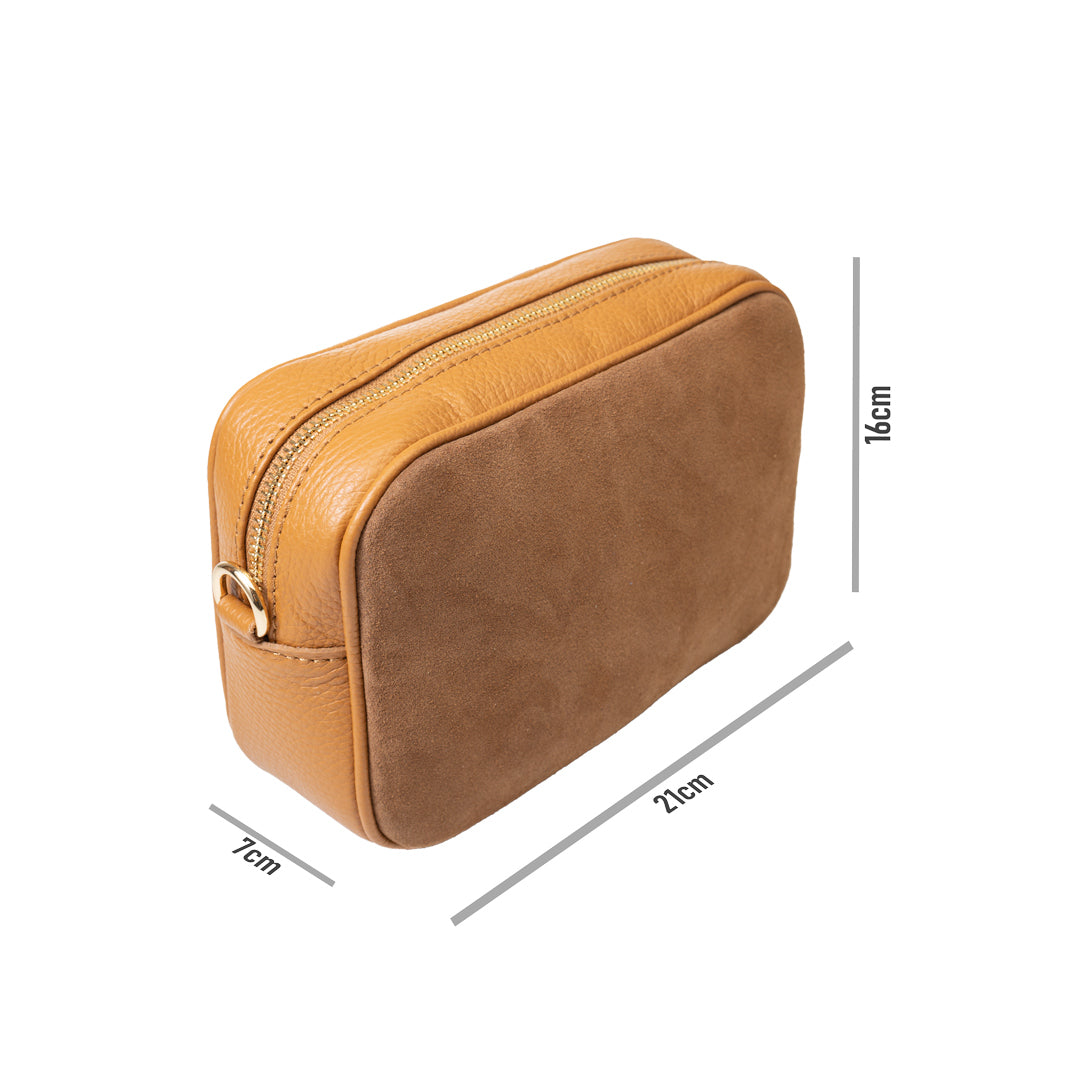 Borsa da donna in vera pelle marrone Ancuta