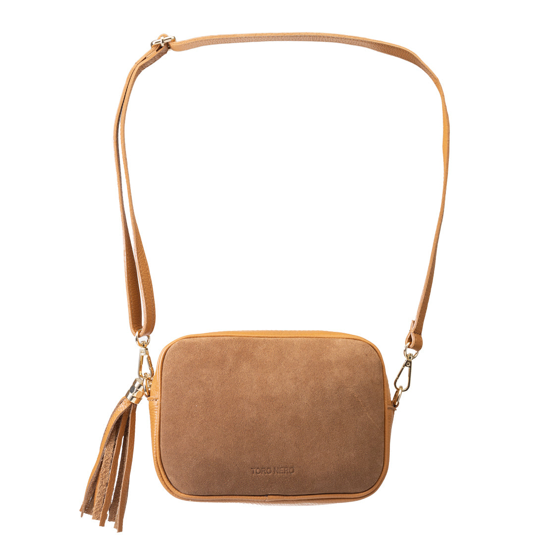 Borsa da donna in vera pelle marrone Ancuta