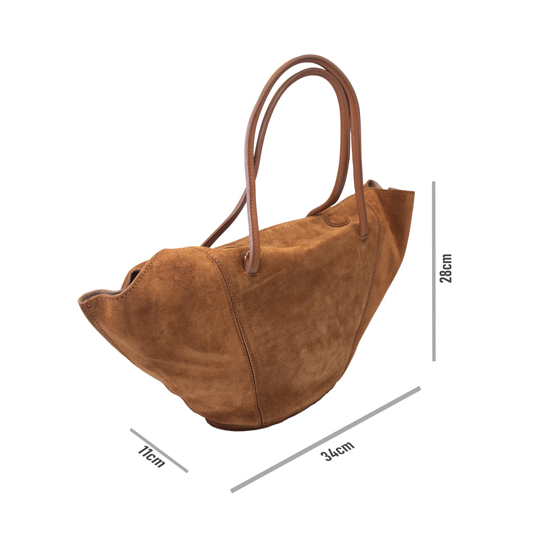 Borsa da donna in vera pelle marrone Diana