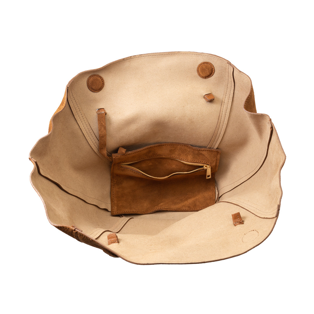 Borsa da donna in vera pelle marrone Diana