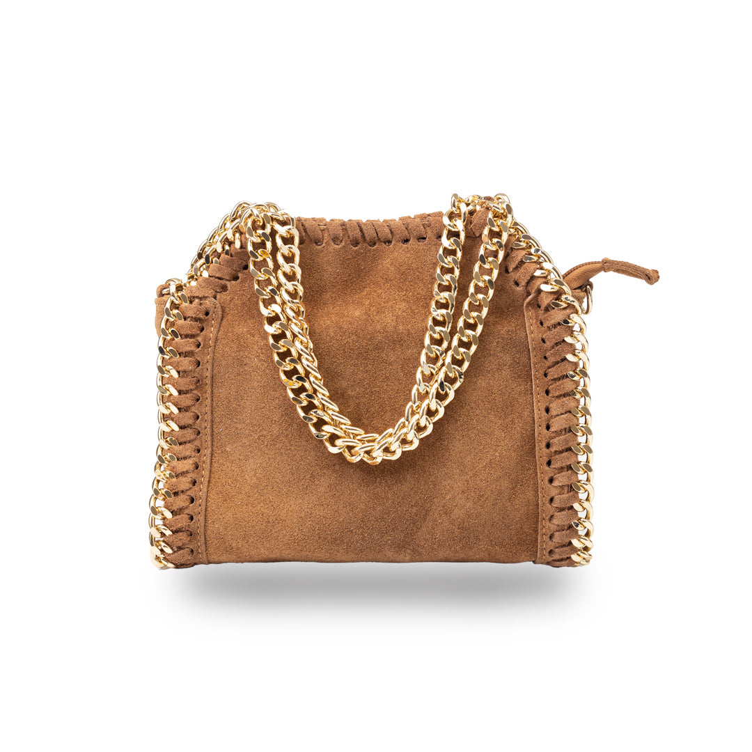 Borsa da donna in vera pelle marrone Ilona