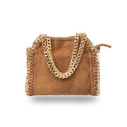Borsa da donna in vera pelle marrone Ilona