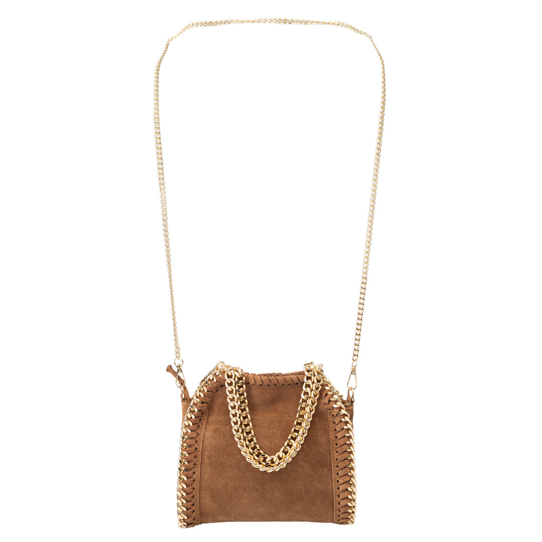Borsa da donna in vera pelle marrone Ilona