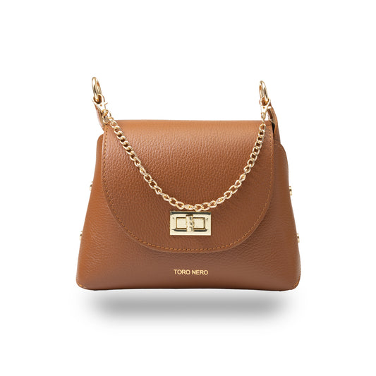 Borsa da donna in pelle naturale marrone Raisa