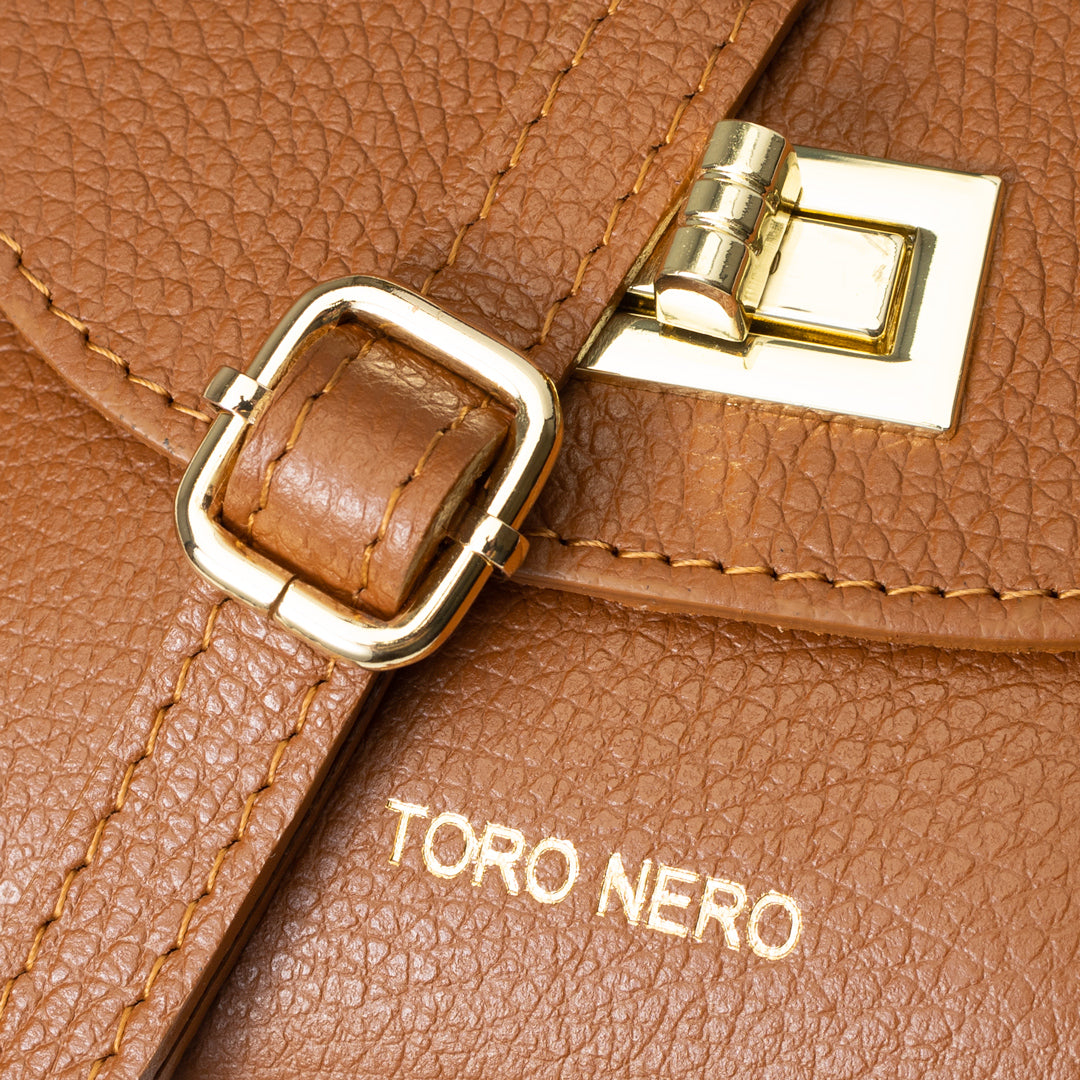 Borsa da donna in pelle naturale marrone Raisa