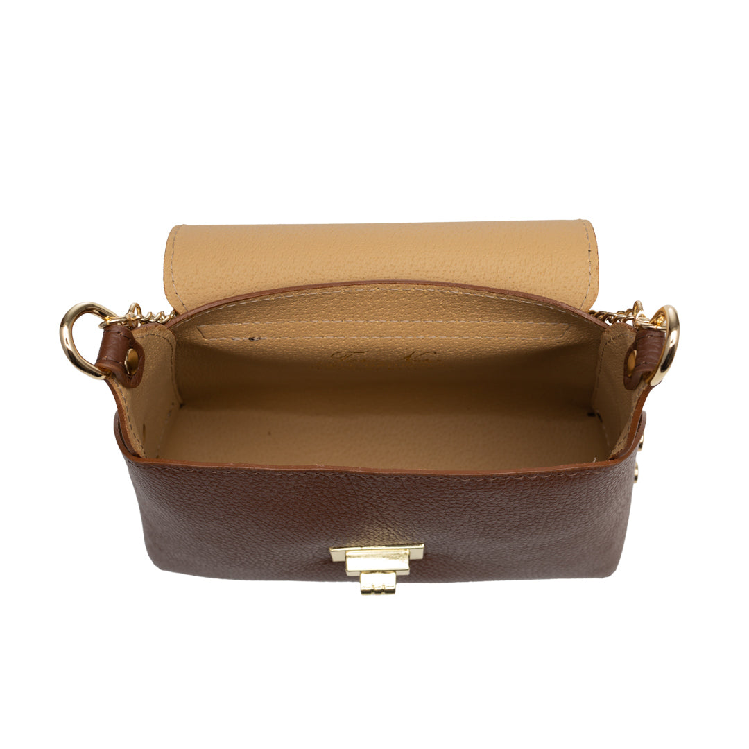 Damenhandtasche aus echtem Wildleder, braun Raisa