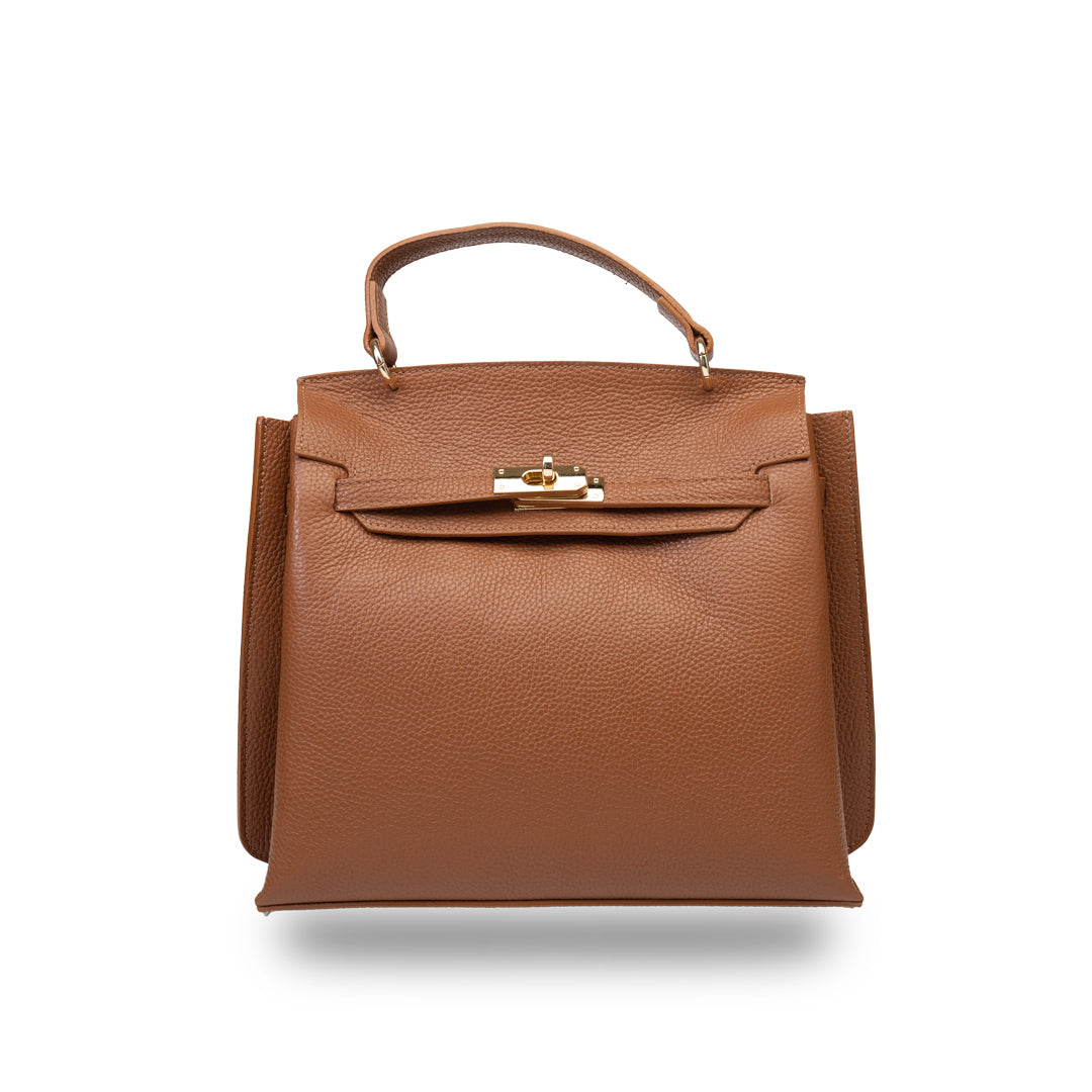 Borsa da donna in pelle naturale marrone Raluca