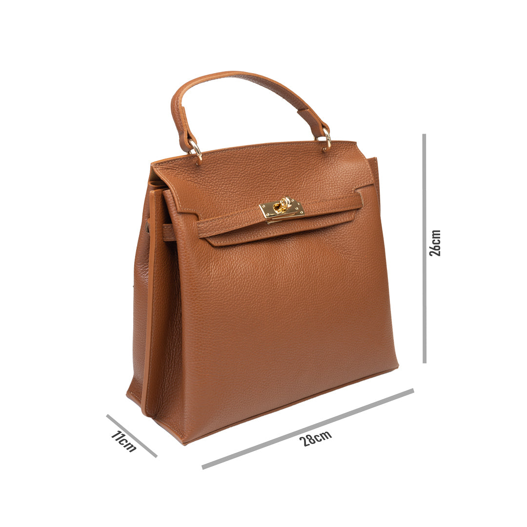 Borsa da donna in pelle naturale marrone Raluca