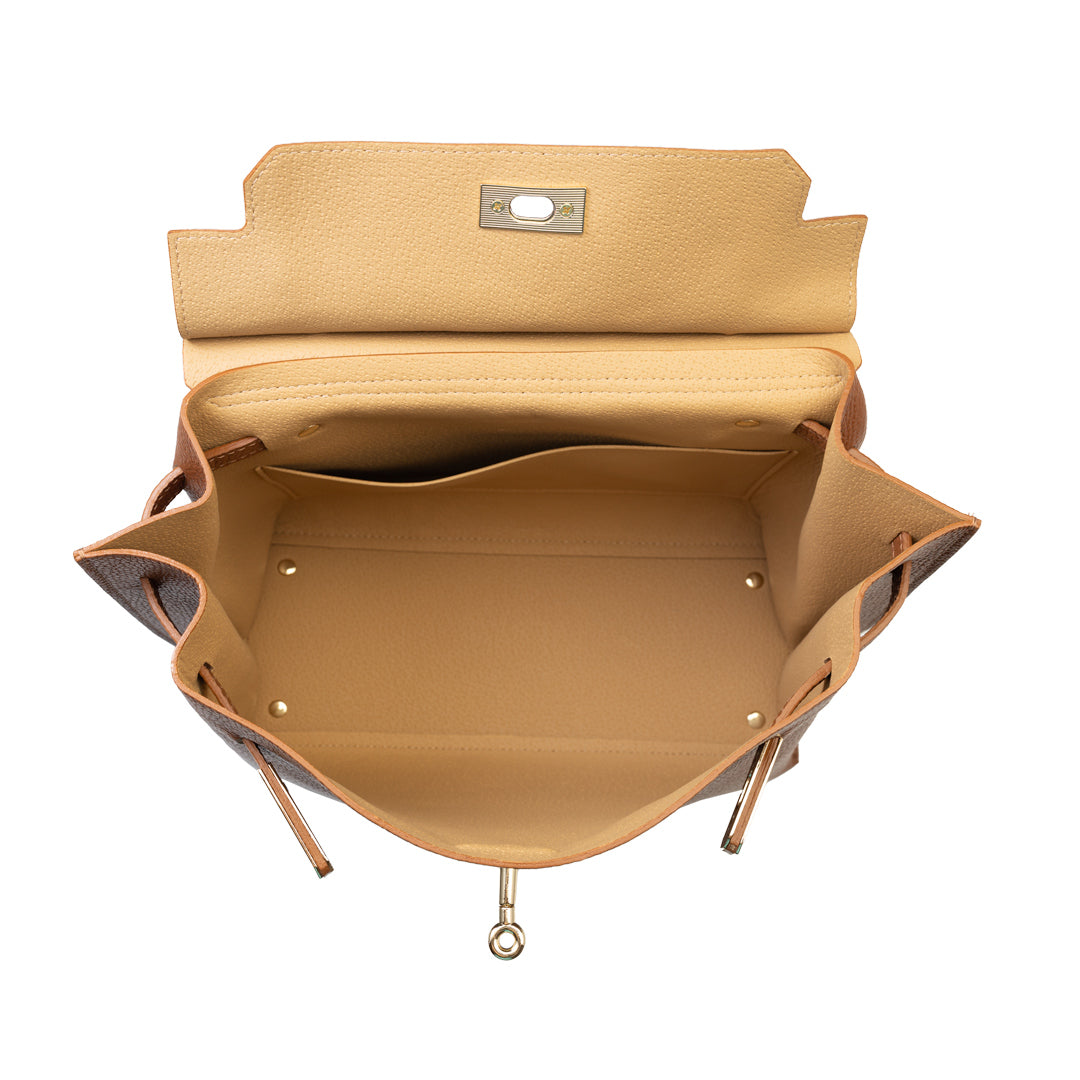 Borsa da donna in pelle naturale marrone Raluca