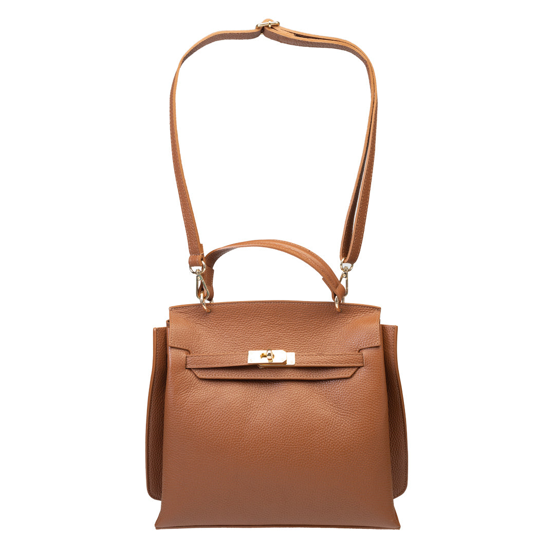 Borsa da donna in pelle naturale marrone Raluca
