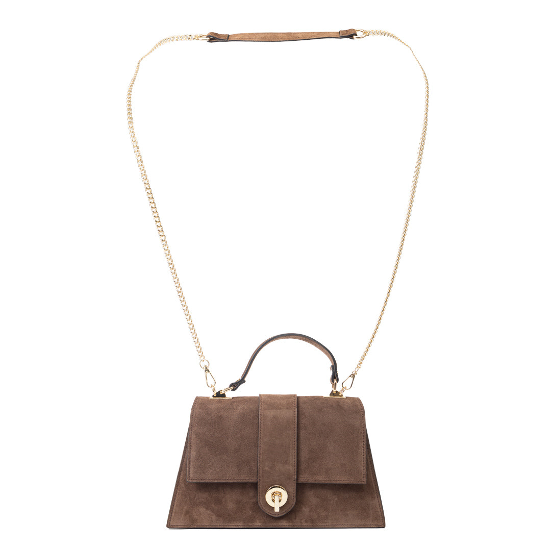 Borsa da donna in vera pelle marrone Verona