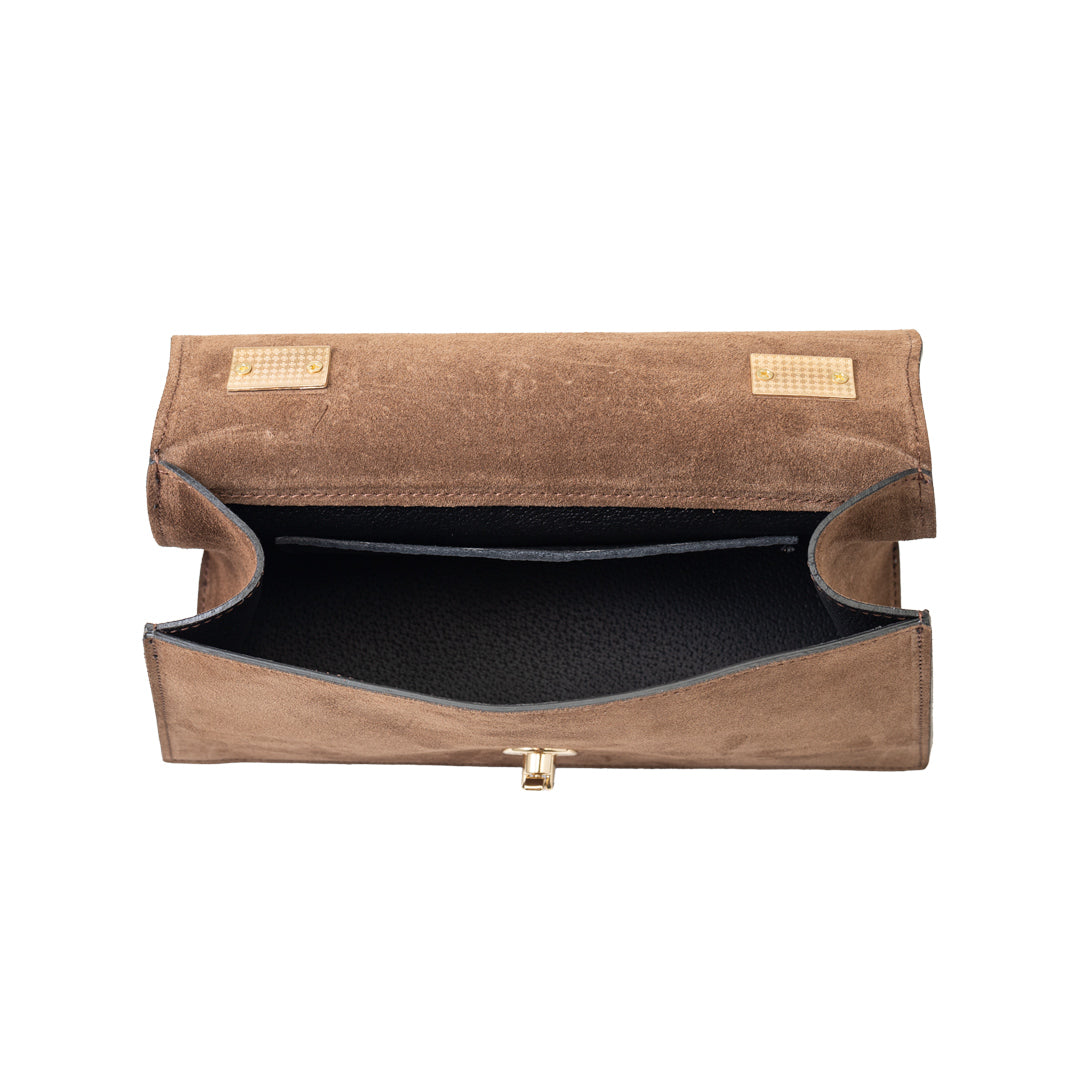 Borsa da donna in vera pelle marrone Verona