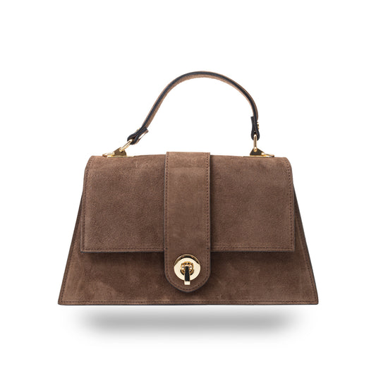 Borsa da donna in vera pelle marrone Verona