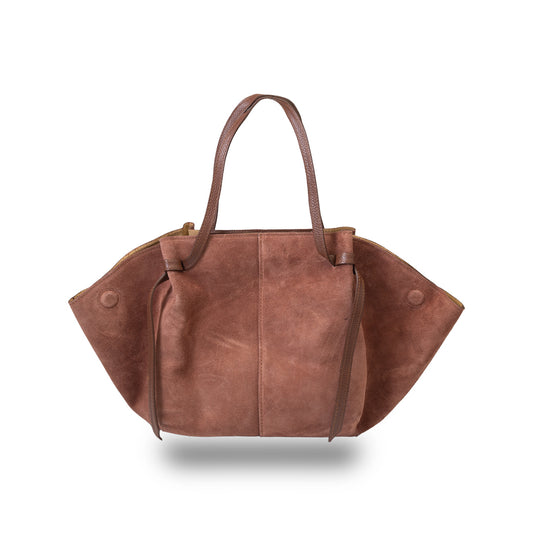 Borsa da donna in vera pelle color cuoio Alice