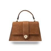 Bolso de piel natural marrón claro para mujer Verona