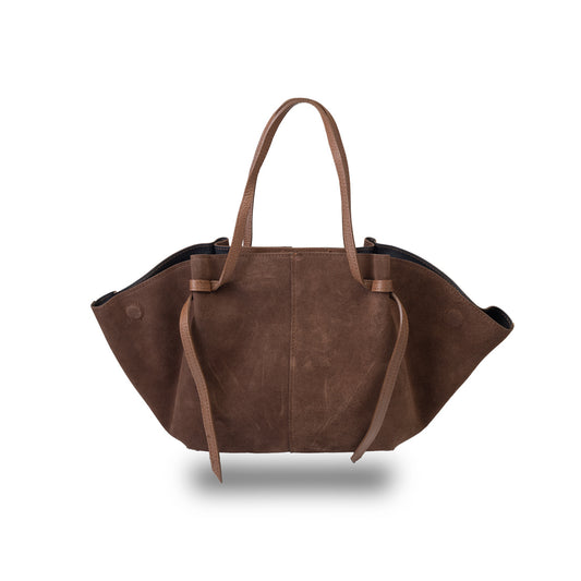 Borsa da donna in pelle naturale marrone scuro Alice