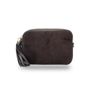 Borsa da donna in vera pelle marrone scuro Ancuta