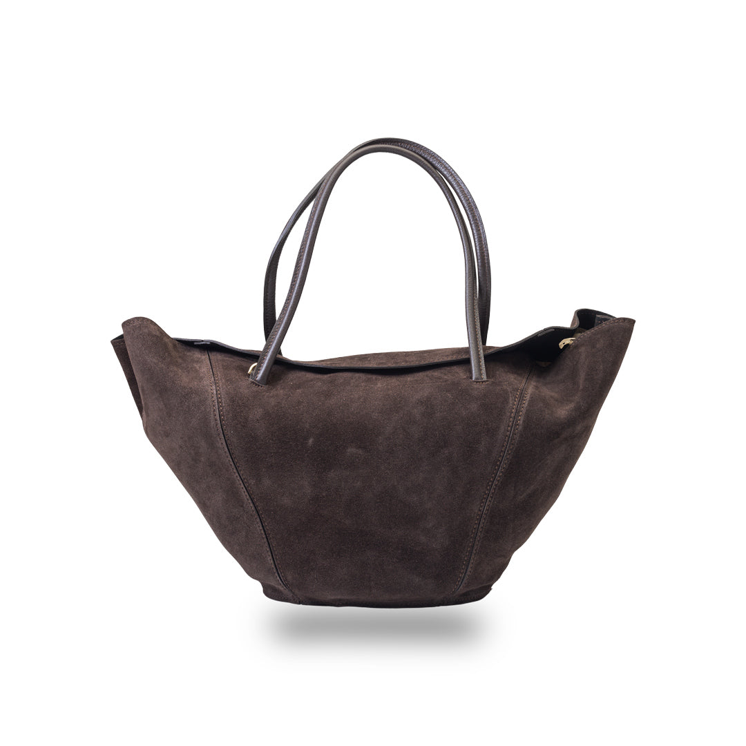 Borsa da donna in vera pelle marrone scuro Diana