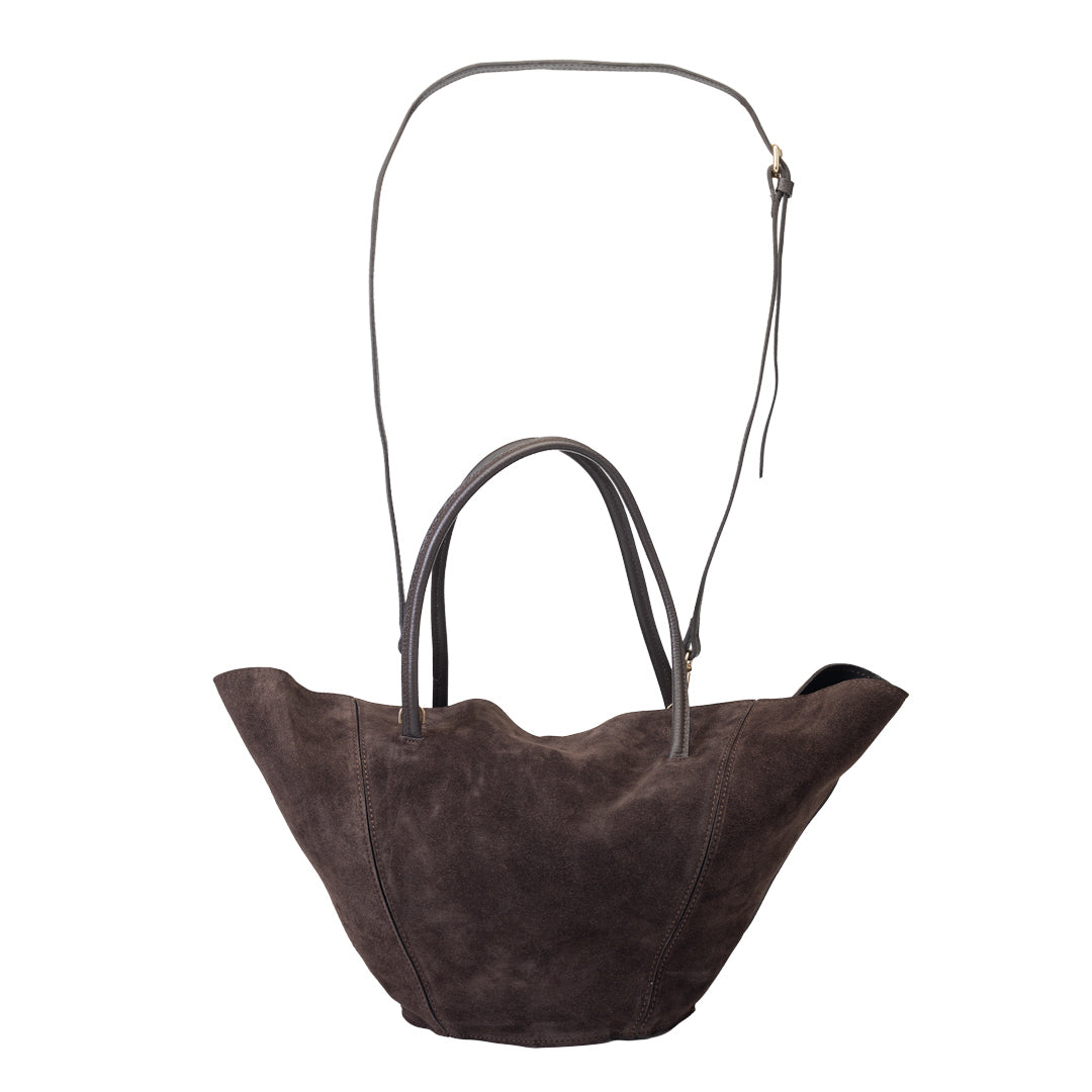 Sac à main femme en cuir véritable marron foncé Diana