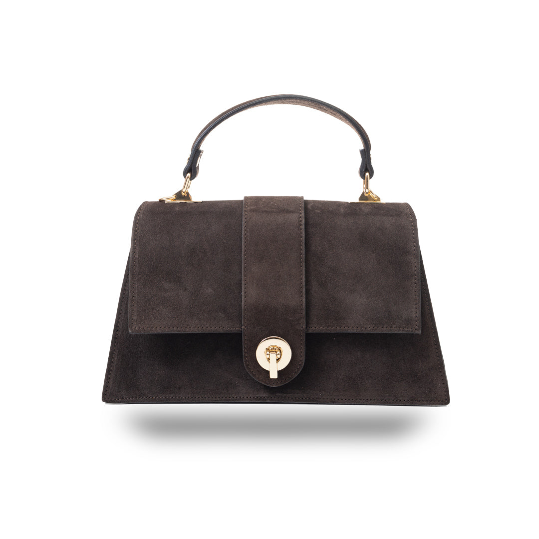 Borsa da donna in pelle naturale marrone scuro Verona