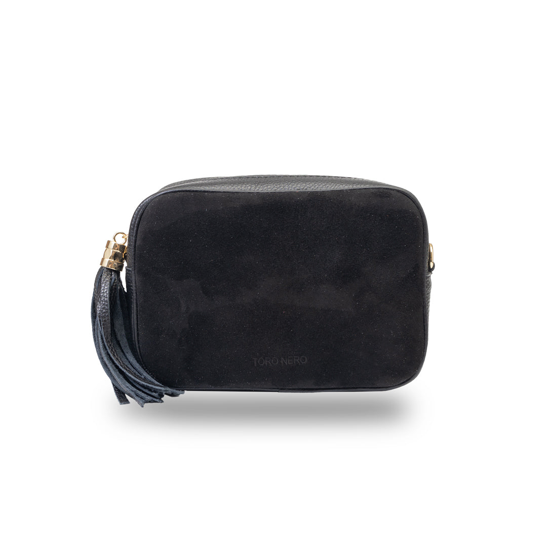Borsa da donna in vera pelle nera Ancuta