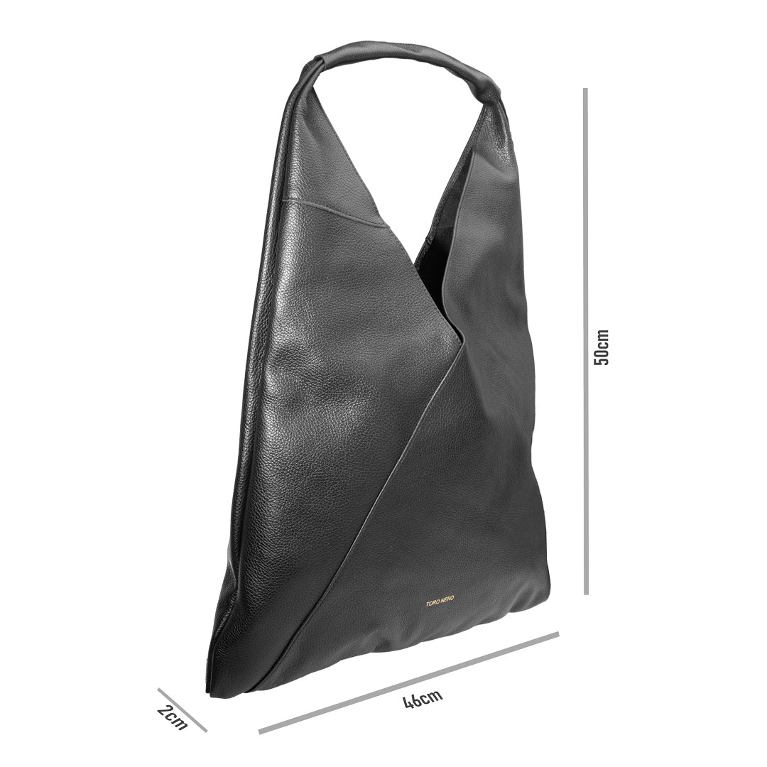 Borsa da donna in vera pelle nera Camelia