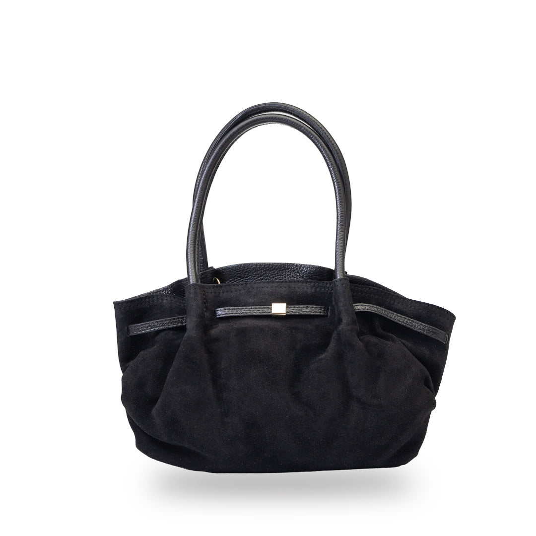 Borsa da donna in vera pelle nera Elena